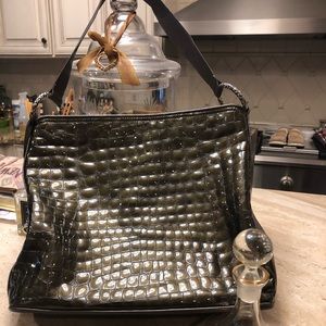 Brighton Cher bag, PERFECT, olive croc w/silver
